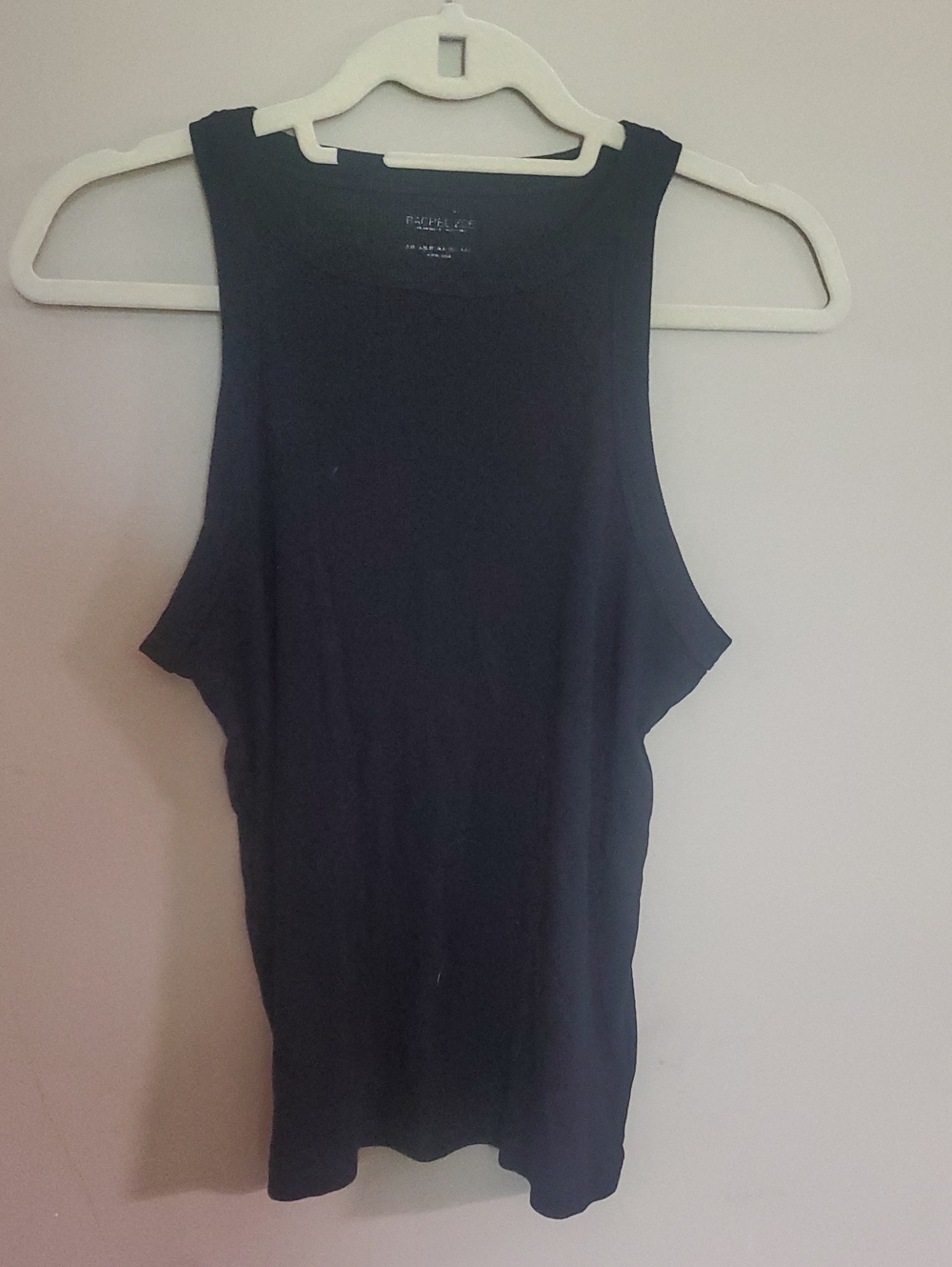 Rachel Zoe Black High-Neck Tank Top Size Large
